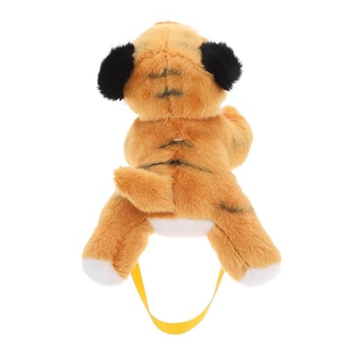 PRETYZOOM Schulterständer Schultertiger Tier Massenspielzeug Dschungelthema Partygeschenke Tiger Partygeschenke Tigerfigur Kleiner Ausgestopfter Tiger Stofftigerpuppe Tigerspielzeug Orange von PRETYZOOM