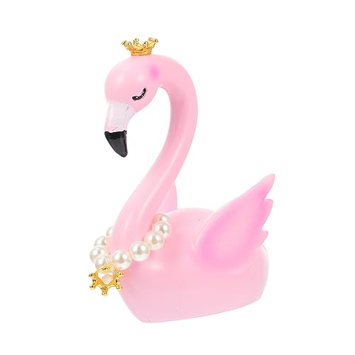 PRETYZOOM Schwan Auto Dekoration Mini- Tortenaufsatz Zum Kindergeburtstag Flamingo-kuchendekoration Flamingo-statuen Simulation Schwanendekor Autodekoration Mini-Kuchen Harz Rosa von PRETYZOOM