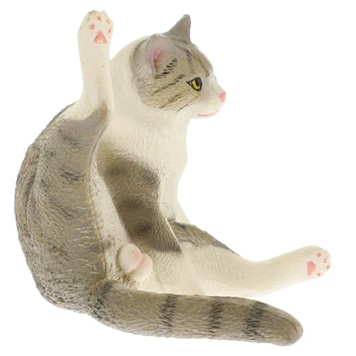 PRETYZOOM Simulation Katzen Ornamente Katzenfigur Katzenkuchen kleine Katzenskulptur büro Dekoration Office Decoration kleines Katzenmodell Katzenverzierung für den Tisch Plastik von PRETYZOOM