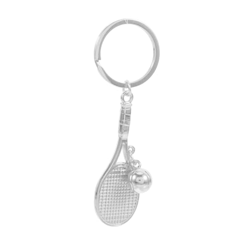 PRETYZOOM Tennis-Schlüsselanhänger Sport Schlüsselanhänger Tennis Fan Souvenir-Tennis Schlüsselanhänger mit Tennis-Anhänger Tennisliebhaber-Schlüsselanhänger Zinklegierung Silver von PRETYZOOM