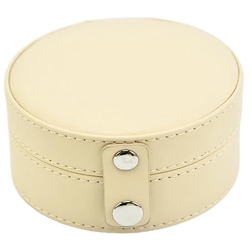 PRETYZOOM Tragbare Schmuckschatulle Reise Schmuckschatulle Schmuckorganisator Für Frauen Organizer-boxen Halsketten-organizer Schmuck-organizer Schmuckbehälter Anzeige Flanell Beige von PRETYZOOM