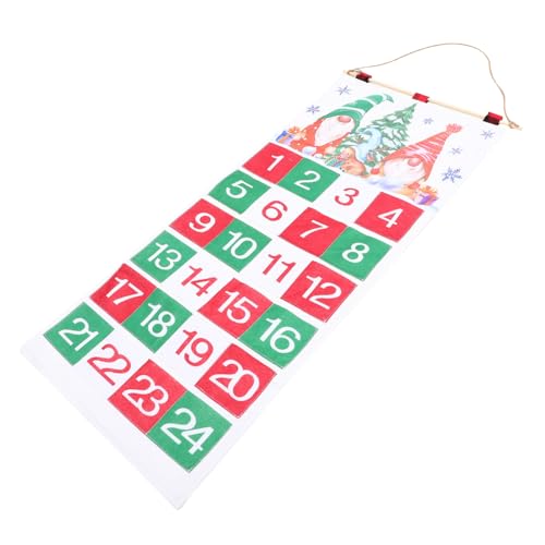 PRETYZOOM Weihnachts-countdown Hängt Dekorationen Weihnachts-countdown-kalender Weihnachtlicher Adventskalender Neon Weihnachten Weihnachtsgirlande Kalender-puzzle Geburt Wandkalender Holz von PRETYZOOM