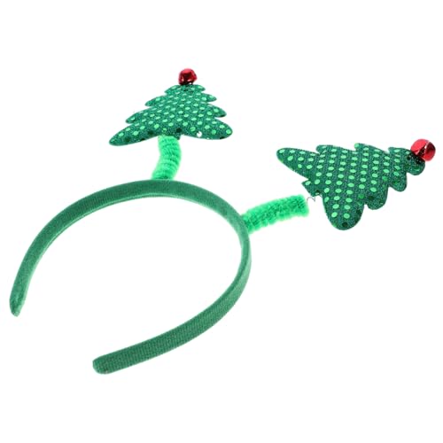 PRETYZOOM Weihnachtshaarreifen Weihnachtsschmuck Weihnachtsbaum Haarbänder Weihnachten Haarband Für Die Weihnachtsfeier Weihnachtsstirnbänder Frauen Stirnband Weihnachtsmann Green Plastik von PRETYZOOM