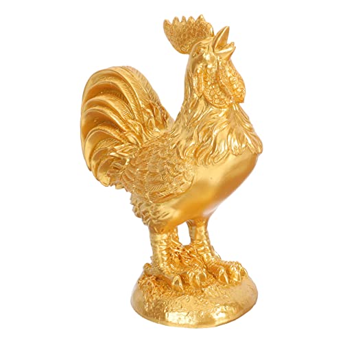 PRETYZOOM goldene hahnverzierung Ostereier zu dekorieren Hahnhand Hühnerfiguren Hühnerei- Osterdeko Ostern zu Ostern Desktop-Osterhahn dekoratives Hahnmodell Harz von PRETYZOOM