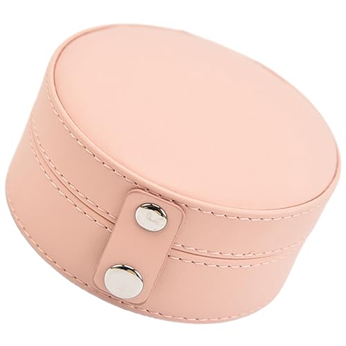 PRETYZOOM tragbare Schmuckschatulle Reise-Schmuck-Organizer Schmuck-Organizer Reisekoffer travel schmuckbox travel jewelry case Uhrengehäuse für Herren kleines Schmuck-Reiseetui Leder Rosa von PRETYZOOM