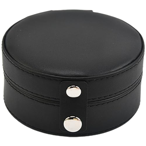 PRETYZOOM tragbare Schmuckschatulle Schmuckhalter Uhrenboxen Schmuckständer reiseschmuckaufbewahrung travel schmuckbox Schmuckorganisator für Frauen für Schmuck Leder Black von PRETYZOOM