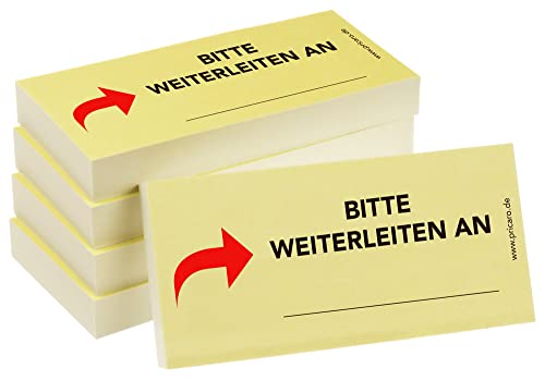 PRICARO Haftnotizen "Bitte weiterleiten an", 100 Blatt, 5 Stück von PRICARO