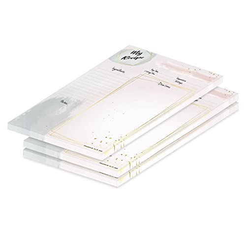 PRICARO Recipe notepad "Golden dots", A4, 25 sheets, 3 pieces von PRICARO