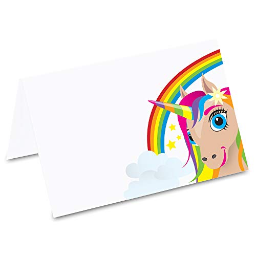 PRICARO Tischkarten "Einhorn Regenbogen", 50 Stück von PRICARO