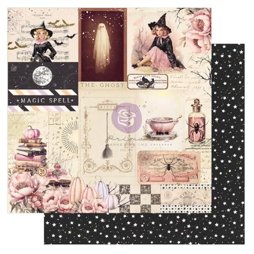 PRIMA MARKETING INC Magic Spell Double-Sided Cardstock 12"X12" By Frank Garcia-White Moon von PRIMA MARKETING INC