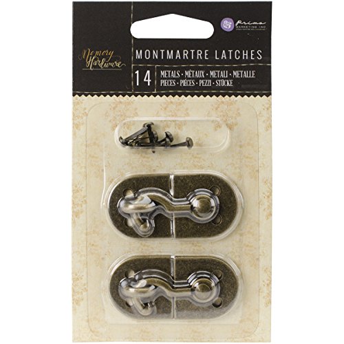 Prima Marketing Frank Garcia Memory Hardware Embellishments-Montmartre Metal Latch w/Brads 2 2/Pkg, andere, Mehrfarbig von PRIMA MARKETING INC