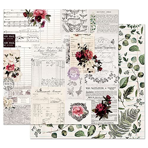 Unbekannt Midnight Garden Foiled Double-Sided Cardstock 12"X12"-Rose Receipts von PRIMA MARKETING INC