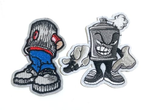 Graffiti Street Art Urban Style Patches - Trendige DIY Kleidung Accessoires | Aufbügler oder Aufnähen Patches für Jacken, Taschen & Hüte von PRK 14