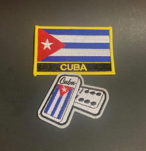 Kubanische Flagge Patch Cuba Cubano Domino - Aufbügler Kleidung Zubehör von PRK 14