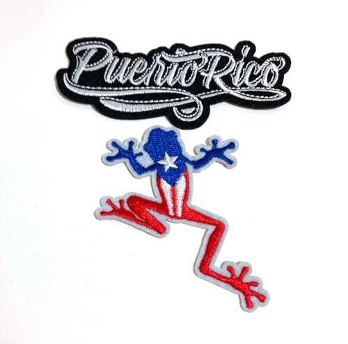 Puerto Rican Flag Iron on Patch - Puerto Rican Flag Boricua Coquí Patches von PRK 14