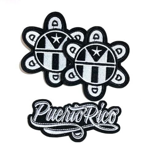 Puerto Rico Taino Sun and Boricua Combo Patch - Iron On Patches Combo Pack - Celebrate Your Heritage von PRK 14