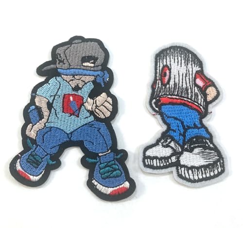 Urban Graffiti Street Art Style Kleidung Accessoires Patch zum Aufbügeln oder Aufnähen Design DIY Anpassung für Jacken, Taschen, Hüte & mehr - Original Urban Fashion Patch von PRK 14