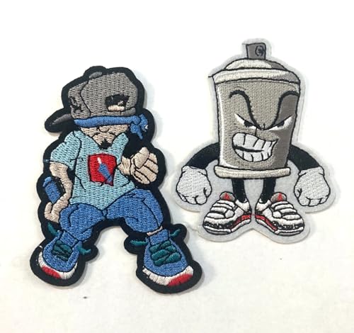 Urban Street Graffiti Art Style Kleidung Accessoires Patches - Einfach Aufbügeln oder Aufnähen - Anpassbare Mode für Jacken, Hüte, Taschen und mehr von PRK 14