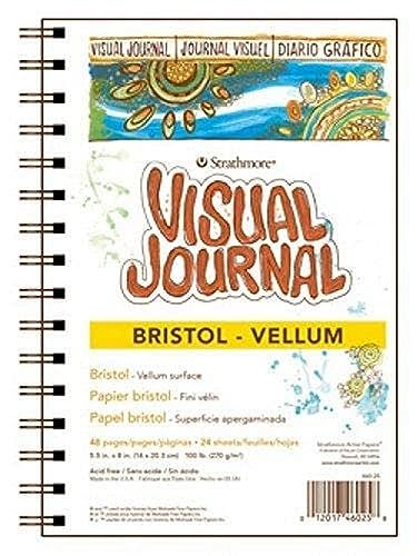 Pro-Art Wandbild Papier Strathmore Visual Journal Bristol Vellum Velinpapier 9 Zoll x 12 Zoll, 24 Blatt von PRO ART