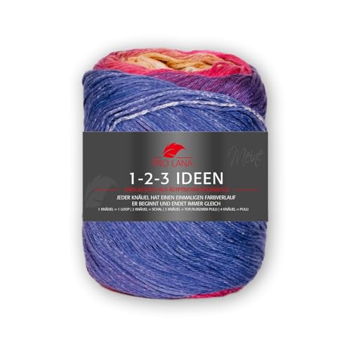 PRO LANA 1-2-3 Ideen - Farbe: Lila/Pink (20) - 100 g/ca. 315 m Wolle von PRO LANA