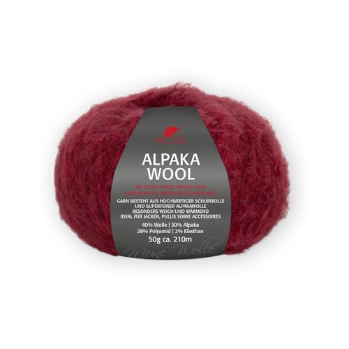 PRO LANA Alpaka Wool - Farbe: Kirsche Meliert (31) - 50 g/ca. 210 m Wolle von PRO LANA