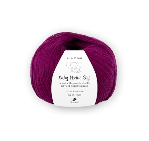 PRO LANA Baby Merino Soft - Farbe: Bordeaux (38) - 25 g/ca. 100 m Wolle von PRO LANA