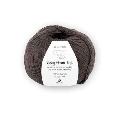 PRO LANA Baby Merino Soft - Farbe: Dunkelbraun (11) - 25 g/ca. 100 m Wolle von PRO LANA