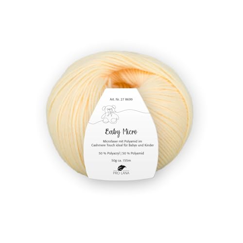 PRO LANA Baby Micro - Farbe: Vanille (20) - 50 g/ca. 155 m Wolle von PRO LANA