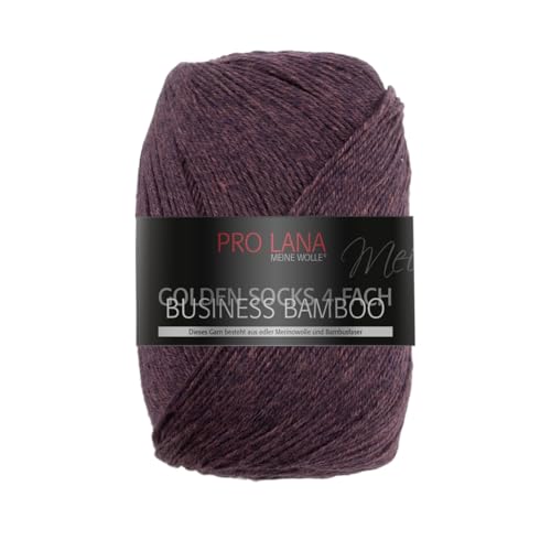 PRO LANA Business Bamboo - Golden Socks - Farbe: Bordeaux Meliert (506) - 100 g/ca. 400 m Wolle von PRO LANA