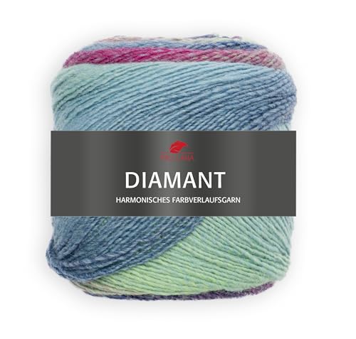 PRO LANA Diamant 150g 97 - Mint/weinrot/Jeans von PRO LANA