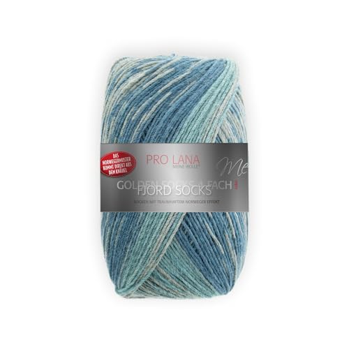 PRO LANA Fjord Socks - Golden Socks - Farbe: Petrol Color (196) - 100 g/ca. 400 m Wolle von PRO LANA