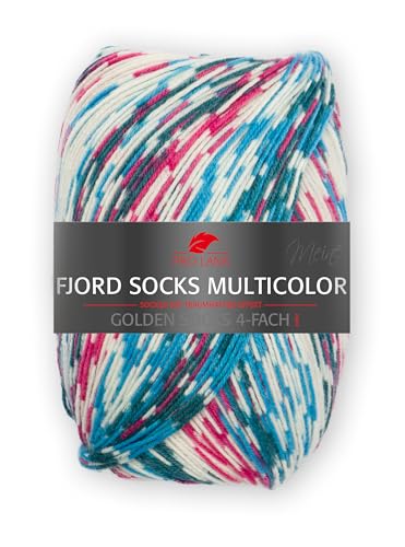 PRO LANA Fjord Socks Multicolor 4-Fach 484 - türkis/pink von PRO LANA