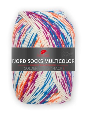 PRO LANA Fjord Socks Multicolor 4-Fach 485 - blau/orange von PRO LANA