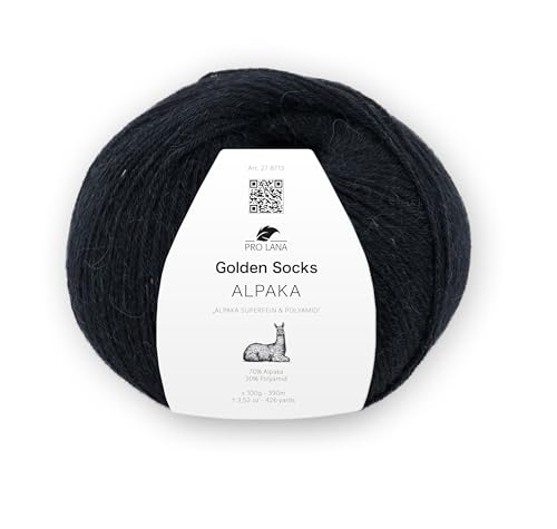 PRO LANA Golden Socks Alpaka 100g 99 - Schwarz von PRO LANA