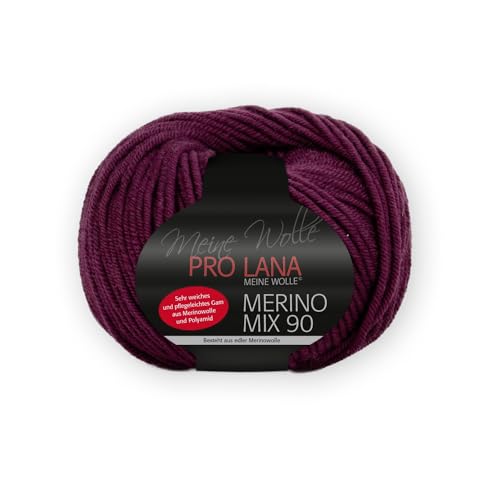 PRO LANA Merino Mix 90 - Farbe: Bordeaux (39) - 50 g/ca. 90 m Wolle von PRO LANA