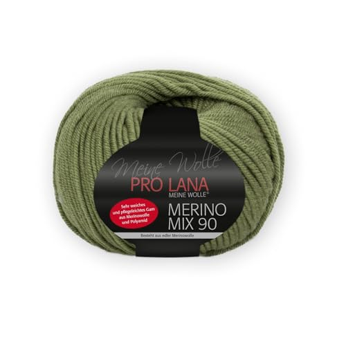 PRO LANA Merino Mix 90 - Farbe: Khaki (73) - 50 g/ca. 90 m Wolle von PRO LANA