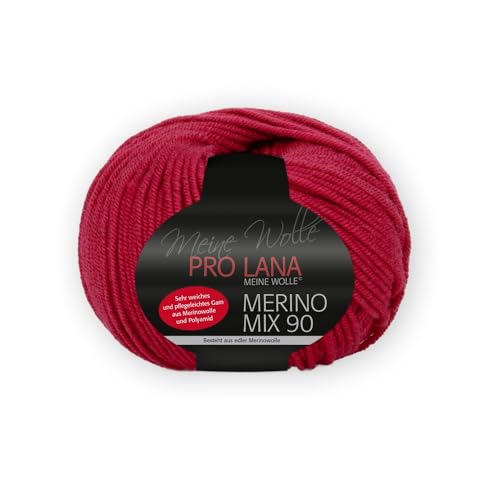 PRO LANA Merino Mix 90 - Farbe: Kirsche (31) - 50 g/ca. 90 m Wolle von PRO LANA