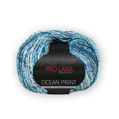 PRO LANA Ocean print Multicolorfarben Baumwolle 100% Garn zum Stricken von PRO LANA