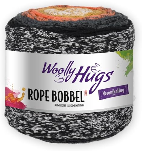 PRO LANA Rope Bobbel Color - Woolly Hugs - Farbe: Gelb/Orange (104) - 250 g/ca. 210 m Wolle von PRO LANA