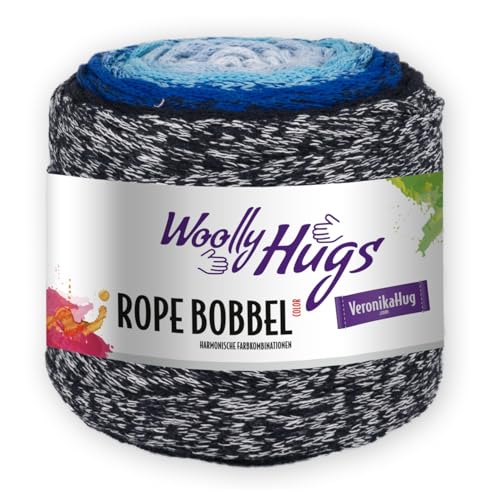 PRO LANA Rope Bobbel Color - Woolly Hugs - Farbe: Hellblau/Royal (110) - 250 g/ca. 210 m Wolle von PRO LANA