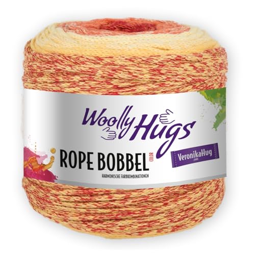 PRO LANA Rope Bobbel Color - Woolly Hugs - Farbe: Rot/Gelb (109) - 250 g/ca. 210 m Wolle von PRO LANA