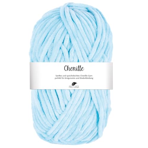 Pro Lana CHENILLE 100 g samtig weiche und stabile Chenille Wolle 110 m, Farbe:062 - türkis von PRO LANA