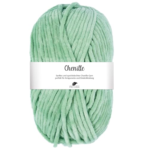 Pro Lana CHENILLE 100 g samtig weiche und stabile Chenille Wolle 110 m, Farbe:071 - reseda von PRO LANA