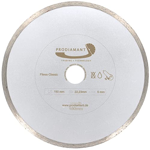 PRODIAMANT Diamant-Trennscheibe Fliese 180 mm x 22,2 mm Diamanttrennscheibe 180mm von PRODIAMANT