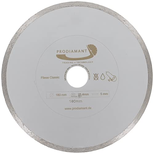 PRODIAMANT Diamant-Trennscheibe Fliese 180 mm x 25,4 mm Fliesenscheibe 180mm von PRODIAMANT