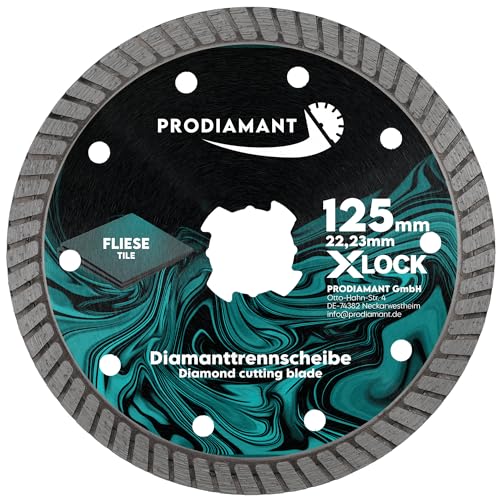 PRODIAMANT Diamanttrennscheibe X-Lock 125mm für Fliesen & Naturstein – Präzisionsschnitt Zubehör von PRODIAMANT