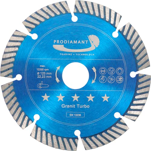 PRODIAMANT Fastcut Highspeed Diamant-Trennscheibe 125 mm x 22,23 mm für sehr harte Baustoffe wie Kalksandstein von PRODIAMANT