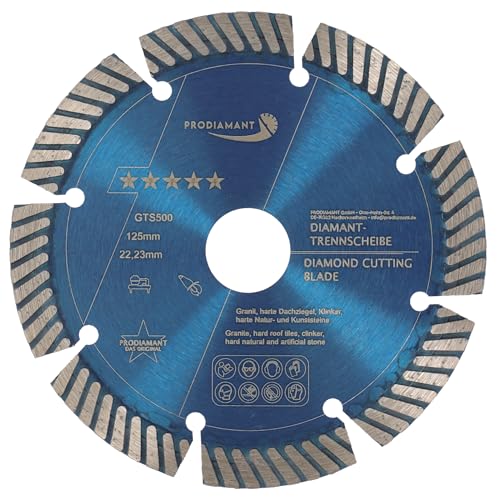 PRODIAMANT Fastcut Highspeed Diamant-Trennscheibe 125 mm x 22,23 mm für sehr harte Baustoffe wie Kalksandstein von PRODIAMANT