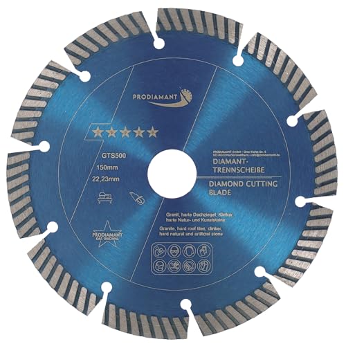 PRODIAMANT Fastcut Highspeed Diamant-Trennscheibe 150 mm x 22,23 mm für sehr harte Baustoffe wie Kalksandstein von PRODIAMANT