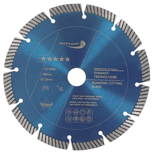 PRODIAMANT Fastcut Highspeed Diamant-Trennscheibe 180 mm x 22,23 mm für sehr harte Baustoffe wie Kalksandstein von PRODIAMANT